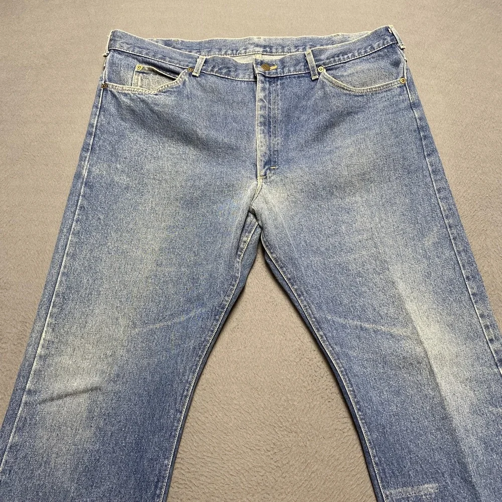 VTG‎ LL Bean Jeans Mens 42x32 Blue Denim Straight Leg Made USA 5 Pocket Classic